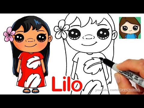 How to Draw Lilo Easy | Disney Lilo and Stitch