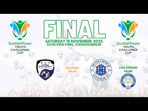 Glasgow Girls v Musselburgh Windsor  LIVE - U16s ScottishPower Youth Challenge Cup Final