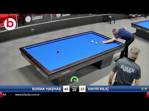 BURAK HAŞHAŞ & HAYRİ KILIÇ Bilardo Maçı - 2022 ERKEKLER 1.ETAP-14.TUR