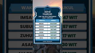 Jadwal Imsakiyah Jumat 7 April 2023 untuk Kabupaten Fakfak dan Sekitarnya