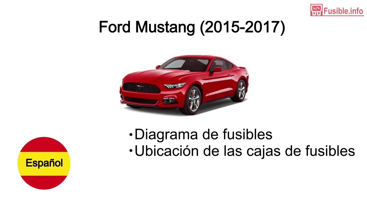 Diagrama de fusibles Ford Mustang (2015-2017)