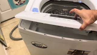 Get to control panel on LG WT1101CW direct drive top loader in 30 seconds