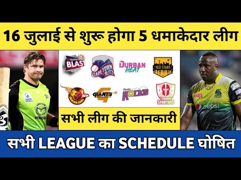 These 5 Big T20 Leagues Will Start From 16th July || Upcoming T20 Leagues 2020 || New T20 Leagues