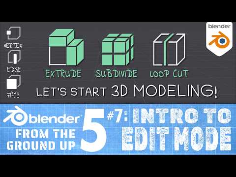 #7: Intro to Edit Mode (Let's Start 3D Modeling!) #b3d #blender3d