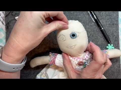 Scrappy Doll Part 7  Face, hair and finishing touches