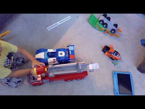 Atlas Plays With A PAW Patrol: The Movie Chase Transforming City Cruiser