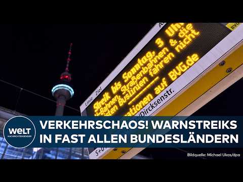 Video Thumbnail: LANDESWEITER WARNSTREIK: Busse, Trams und U-Bahnen stehen still! Verdi legt Nahverkehr lahm!