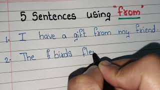5 Sentences Using from || 5 Examples Use from in sentences