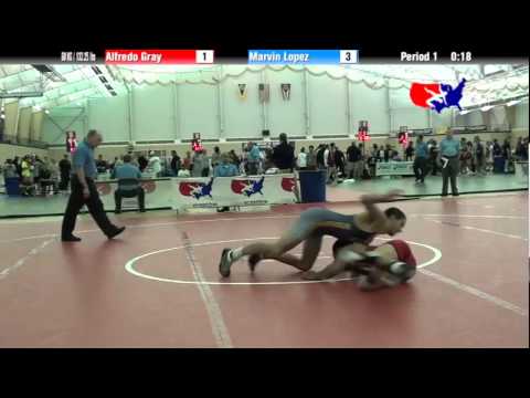 University Nat`ls GR FS KG / 132.25 lbs: Alfredo Gray vs. Marvin Lopez