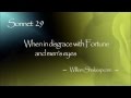 Sonnet 29 - When in disgrace with fortune and men ...