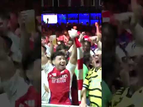 WATCH: Fans go wild as Arsenal scores first goal in Champions League final