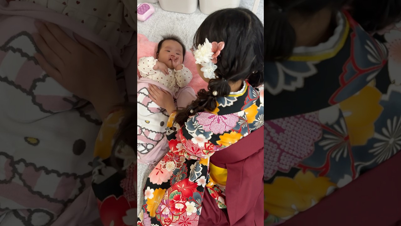 お姉ちゃん卒業🎓おめでとう👶　まりちゃんいずちゃんチャンネル　#shorts #卒業式 #おめでとう