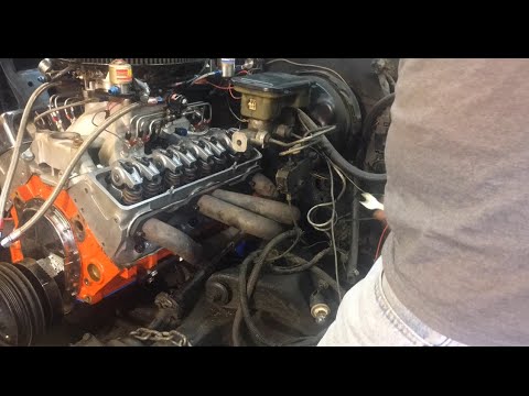 Bolting the headers on the s10