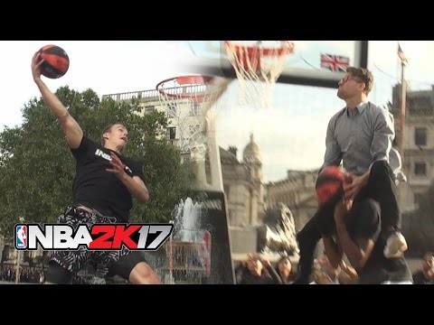 Lipek, Kristaps & Joel Henry Put on Crazy Dunk Show at NBA 2K17 Launch in Trafalgar Square!