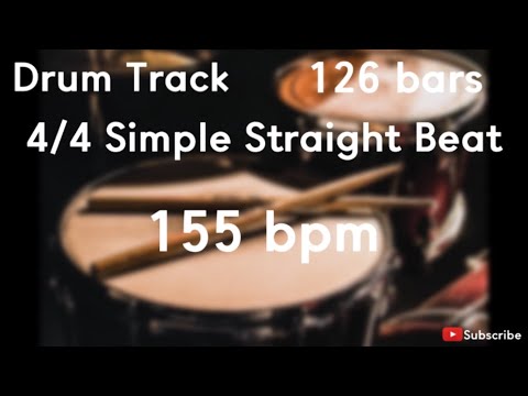 155 bpm  4/4 Simple Straight Beat Drum Track