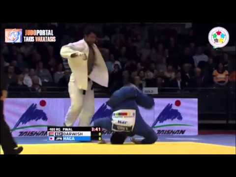 Judo Grand Prix Dusseldorf 2015 Final -100kg DARWISH Ramadan (EGY) vs. HAGA Ryunosuke (JPN)