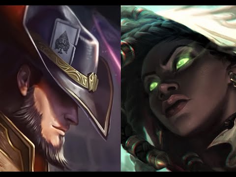 Twisted Fate (Fencebarcode) and Jinx vs Senna and Lux - Masters+ EUW - 14.17