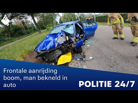 Frontale aanrijding boom | POLITIE 24/7