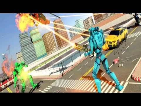 Playing Helicopter Robot Car Game