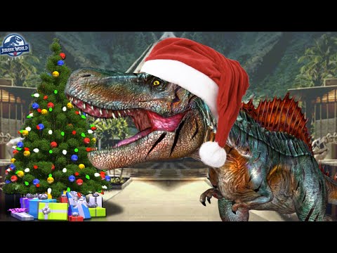 Tyrannometrodon grabs the cash at the Jurassic World Alive Christmas Isla Event - YouTube