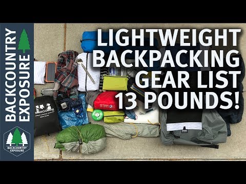 Lightweight 5 day Backpacking Gear List | 13 Pound Gear List