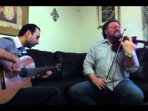 Vadim Kolpakov (Russian 7-string guitar) & Arkadiy Gips (violin) - BOSSA DORADO rehearsal