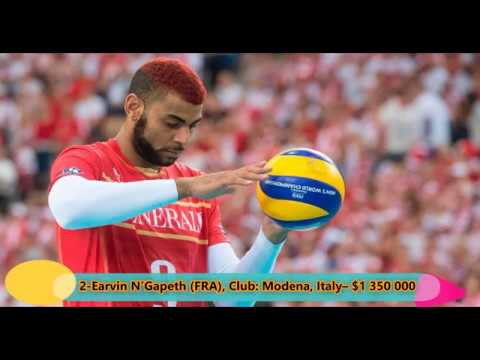 Top 10 Highest Paid Male Volleyball Players In The World || Wilfredo Leon || Earvin N’Gapeth