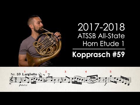 2017-2018 ATSSB All-state Horn Etude 1 - Kopprasch No. 59