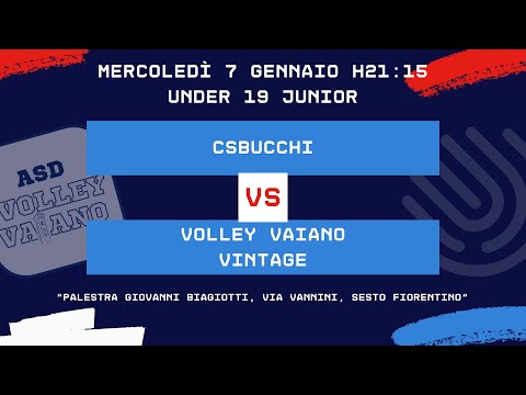 07/01/2026 | Under 19 Junior | CSBUCCHI vs PVP VOLLEY VAIANO VINTAGE | Giornata n. 14