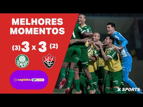 MELHORES MOMENTOS - PALMEIRAS 3 (3) X (2) 3 VITÓRIA - COPINHA