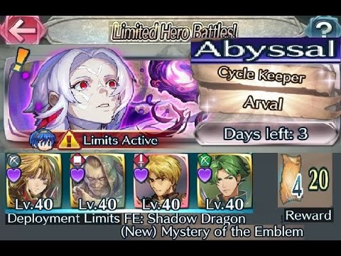 The battle with Limited unit : Vs. Mythic! Arval - Abyssal (with F2P units, SIs and Seals)