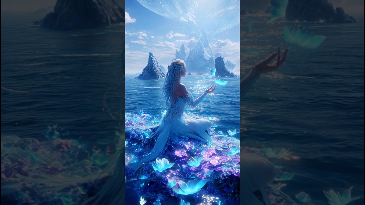 Ocean Goddess Awakens: A Dance of Serenity and Power ✨🌊🌌