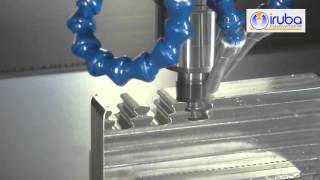 IRUBA Mat INCONEL 718 Tannenbaum Nuten fräsen mit IRUBA TOP Lösung