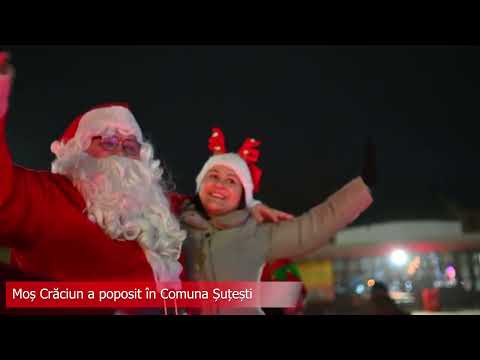 Imagini incredibile cu Moș Crăciun în comuna Șuțești