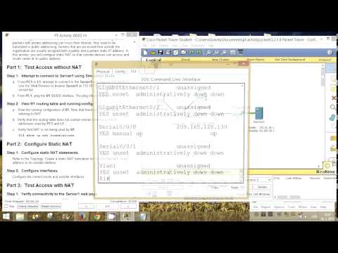 CCNA 4 Packet Tracer Activity 5.2.1.4 solution