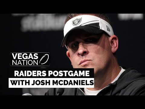 Raiders head coach Josh McDaniels postgame news conference