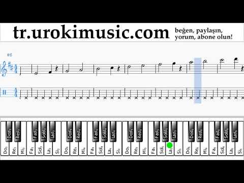 Piyano dersleri (sağ el) Jonas Blue - Mama Notalar Eğitim Bölüm#1 um-i723