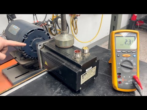 Part of a video titled Servo Motor - KE Test / Voltage Constant Test - YouTube
