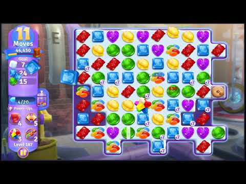 Wonka's World of Candy Level 187 - NO BOOSTERS + FULL STORY 🍫 | SKILLGAMING ✔️