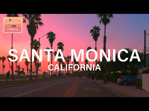 Warm Breeze Sunset Drive in Santa Monica Los Angeles, California September 2022 | Relaxing Calming