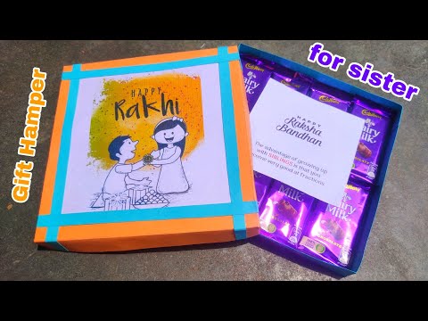 Rakhi Chocolate Gift Hamper for sister - Handmade Gift Hamper Box - Tuber Tip