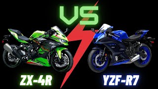 Kawasaki ZX4R Vs Yamaha R7 | Which one takes the Crown?