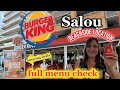 Burger King SALOU VOLLSTÄNDIGE Speisekarte Strandlage Ein Blick Hinein