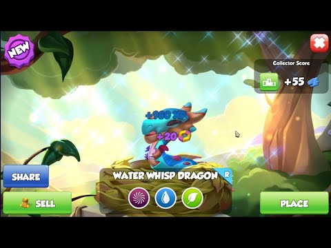 Hatched Water Whisp Dragon | Less 1 Chest Only in Chapter 1 Odin Castle Event | Dragon Mania Legends