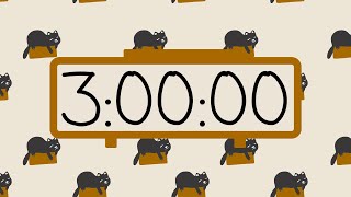 ⏳ 3-Hour Countdown Timer – Simple Beeps 🎯✨ | Stay Focused & Get Things Done! 🚀📚