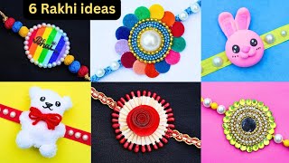 6 DIY Easy Rakhi making Ideas with wasted materials| How to make Rakhi at home| Rakhi tutorial 2024
