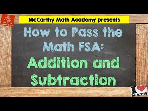 How to Pass the Math FSA - Addition/Subtraction (3rd)