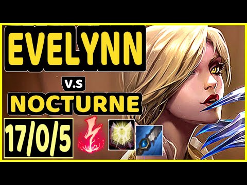 PRIDE (EVELYNN) vs NOCTURNE - 17/0/5 KDA JUNGLE GAMEPLAY - EUW Ranked MASTER