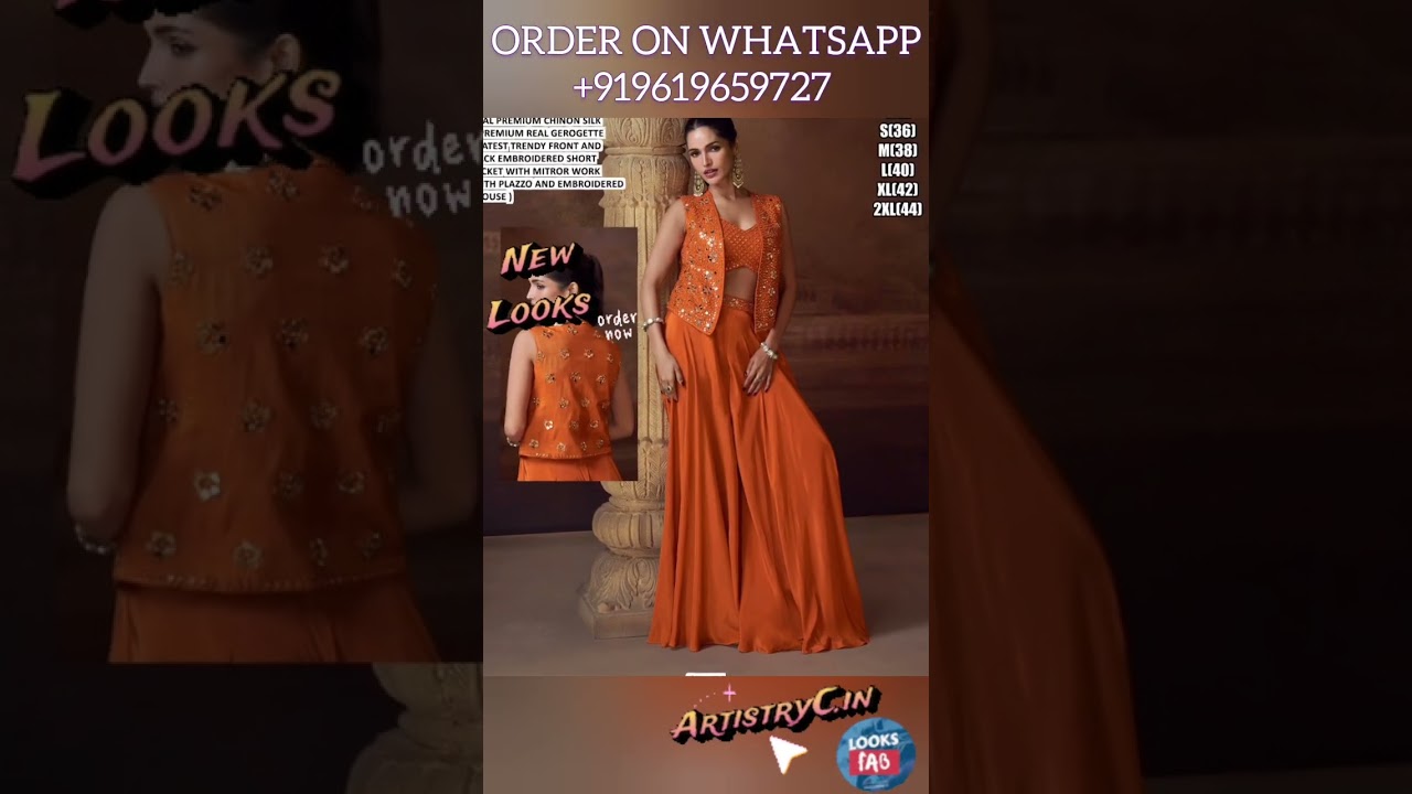 Shop Latest Designer Palazzo Suit Set for Women under Rs3180? Get Janhvi Kapoor Look! WhatsApp 9619659727