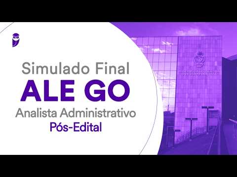 Simulado Final ALE GO - Analista Administrativo - Pós-Edital - Correção